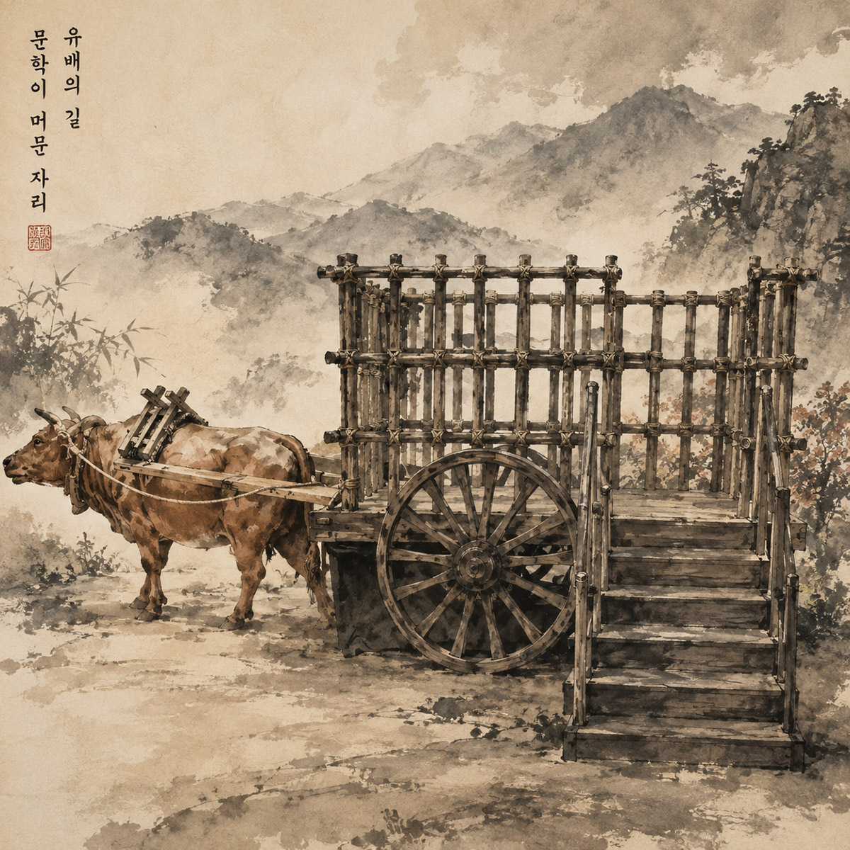 유배객과 여행자의 차이를 보여주는 이미지