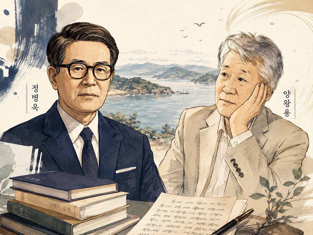 남해와 현대 문학 인물 이미지
